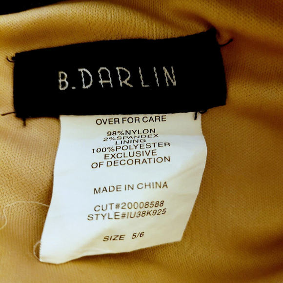 B. Darlin Black Lace Sequin Off Shoulder Cocktail Mini Dress Sz 5/6 - Picture 4 of 4